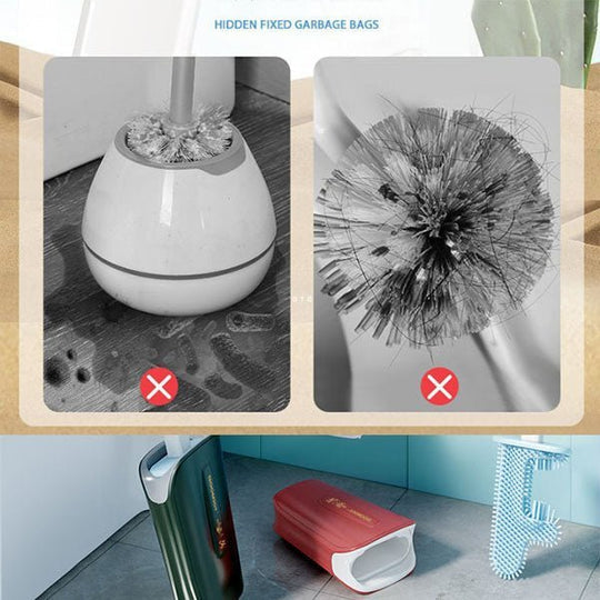 Bakterientötende Toilettenbürste mit Desinfektionskopf