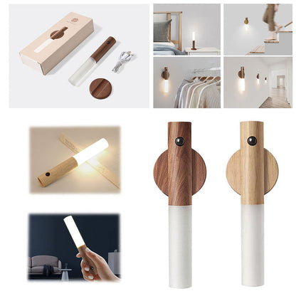 Magnetishe Aufladbar Holz- Wandleuchte