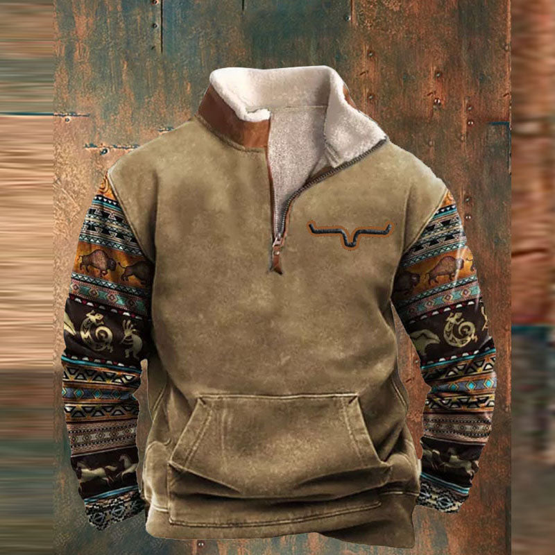 Chemise chaude avec un flux en peluche pour les hommes