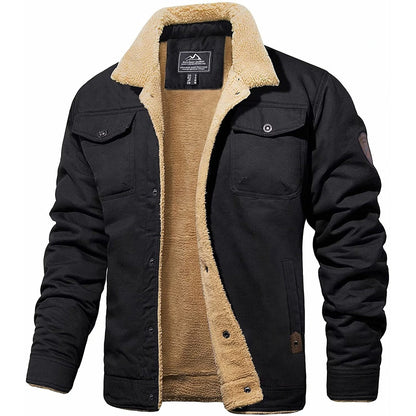 Veste de bombardier avec une alimentation en peluche pour les hommes