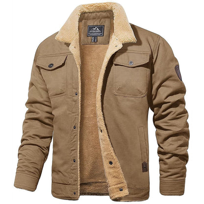 Veste de bombardier avec une alimentation en peluche pour les hommes