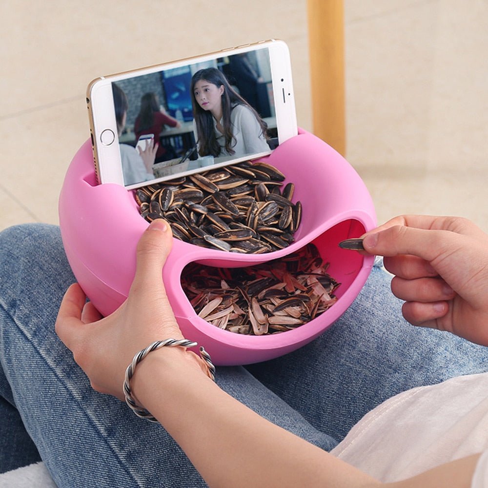 Snack Bowl avec un support de téléphone portable