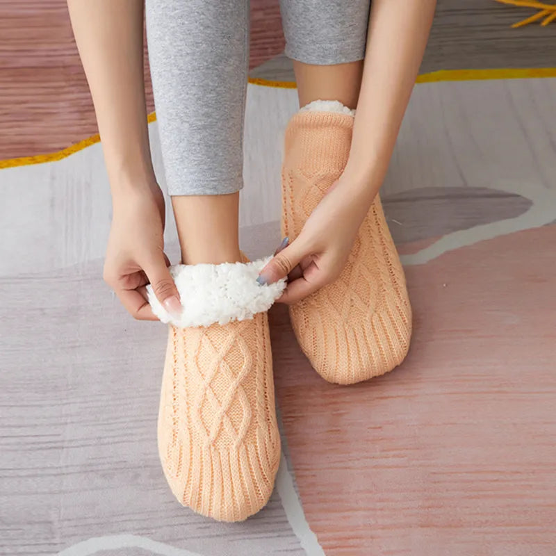 Chaussettes en coton tricotées